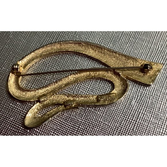 M. Jent Gold-Tone Free Form Brooch Vintage - Picture 4 of 4